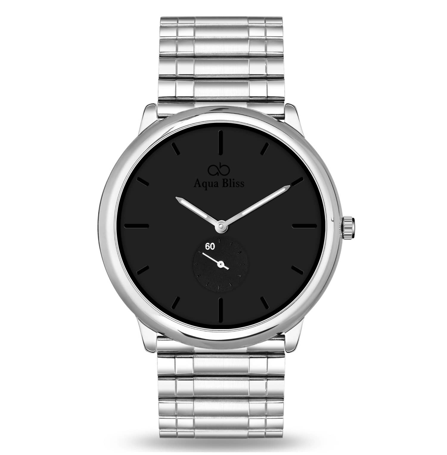 AQUA BLISS - Silver Stainless Steel Chronograph Men's Watch
