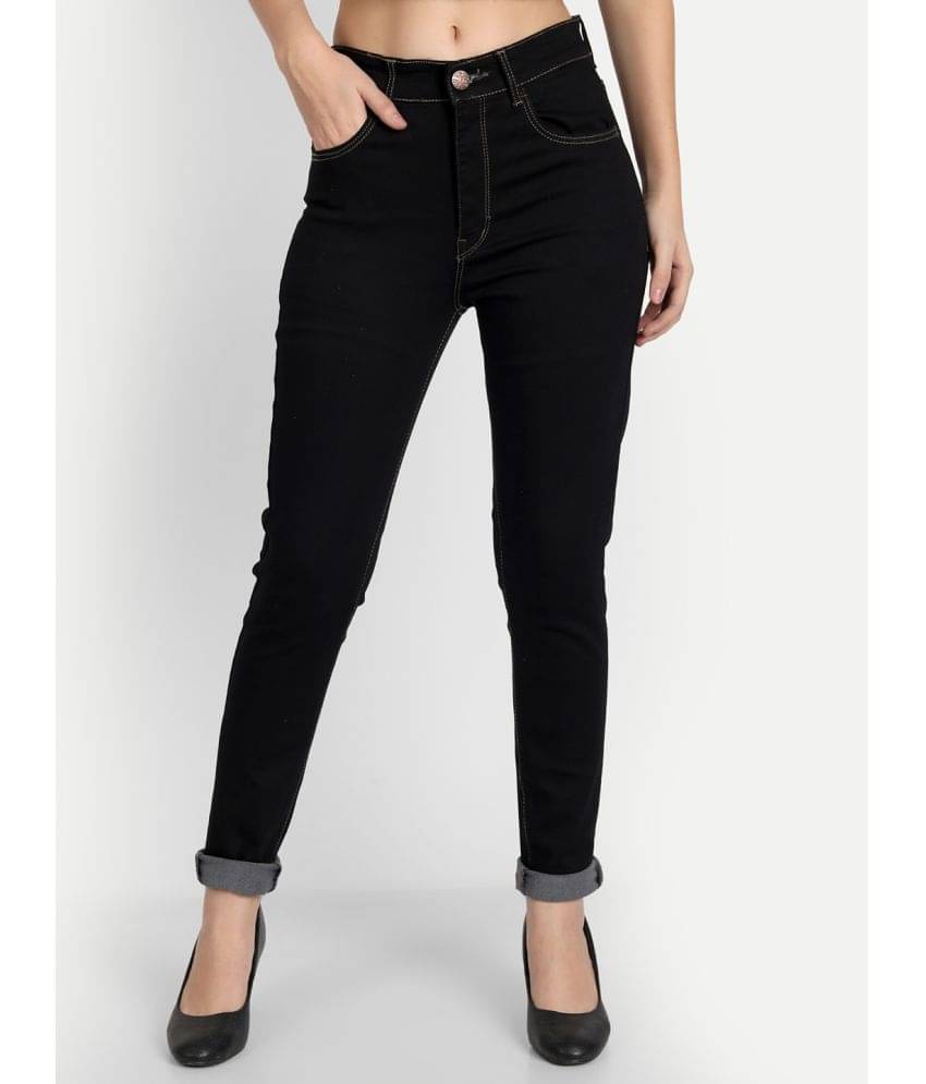     			AngelFab - Black Denim Regular Fit Women's Jeans ( Pack of 1 )