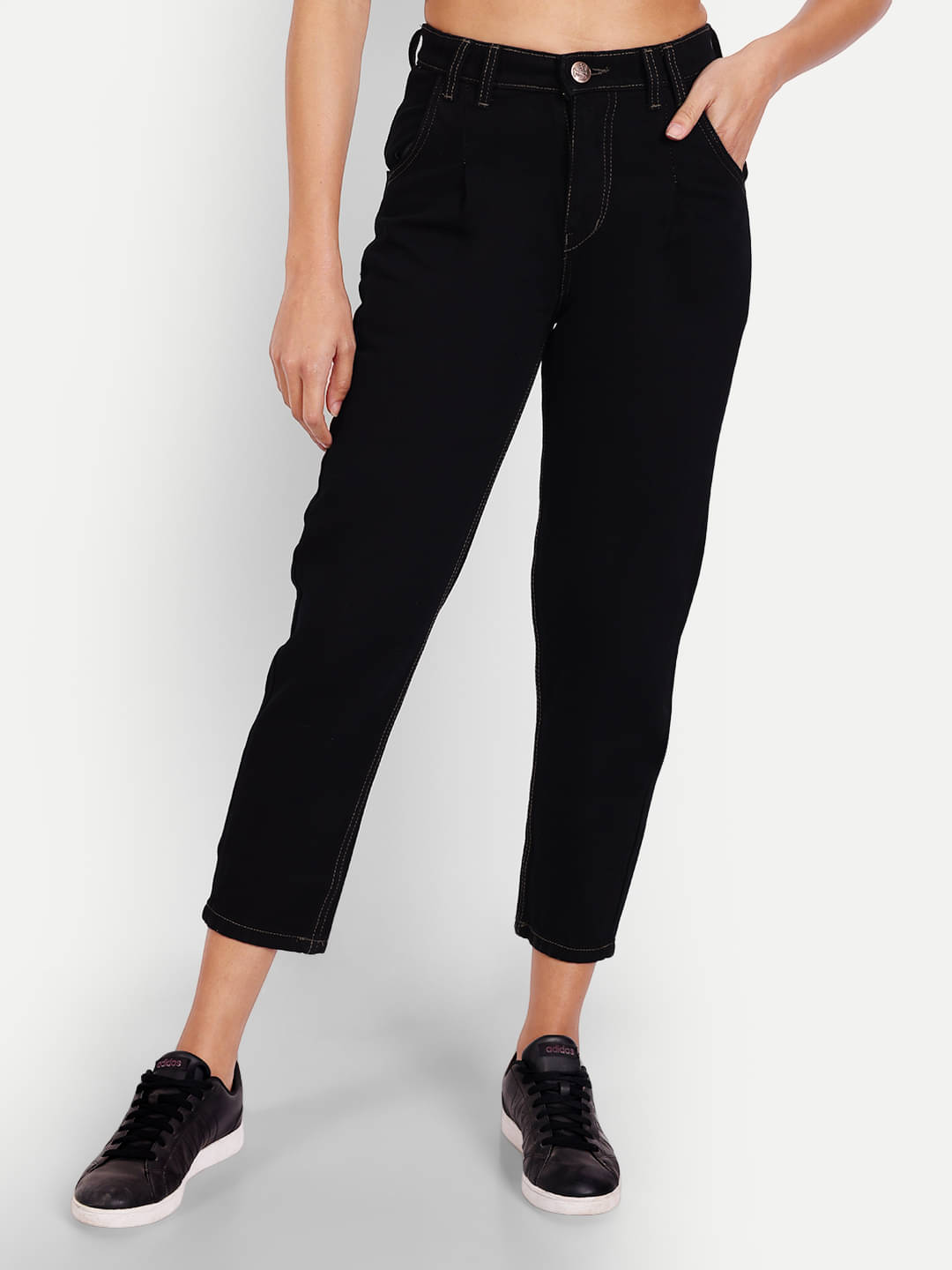     			AngelFab - Black Denim Straight Fit Women's Jeans ( Pack of 1 )
