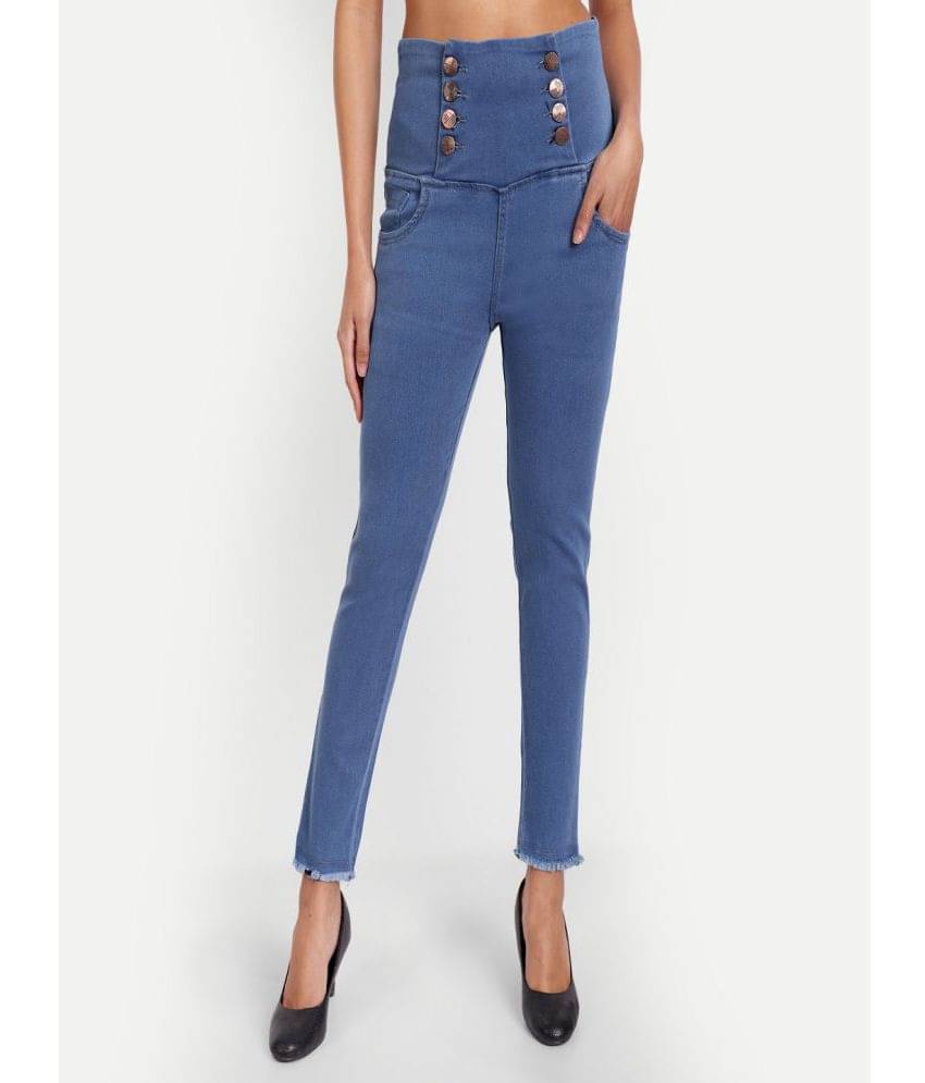     			AngelFab - Blue Denim Regular Fit Women's Jeans ( Pack of 1 )