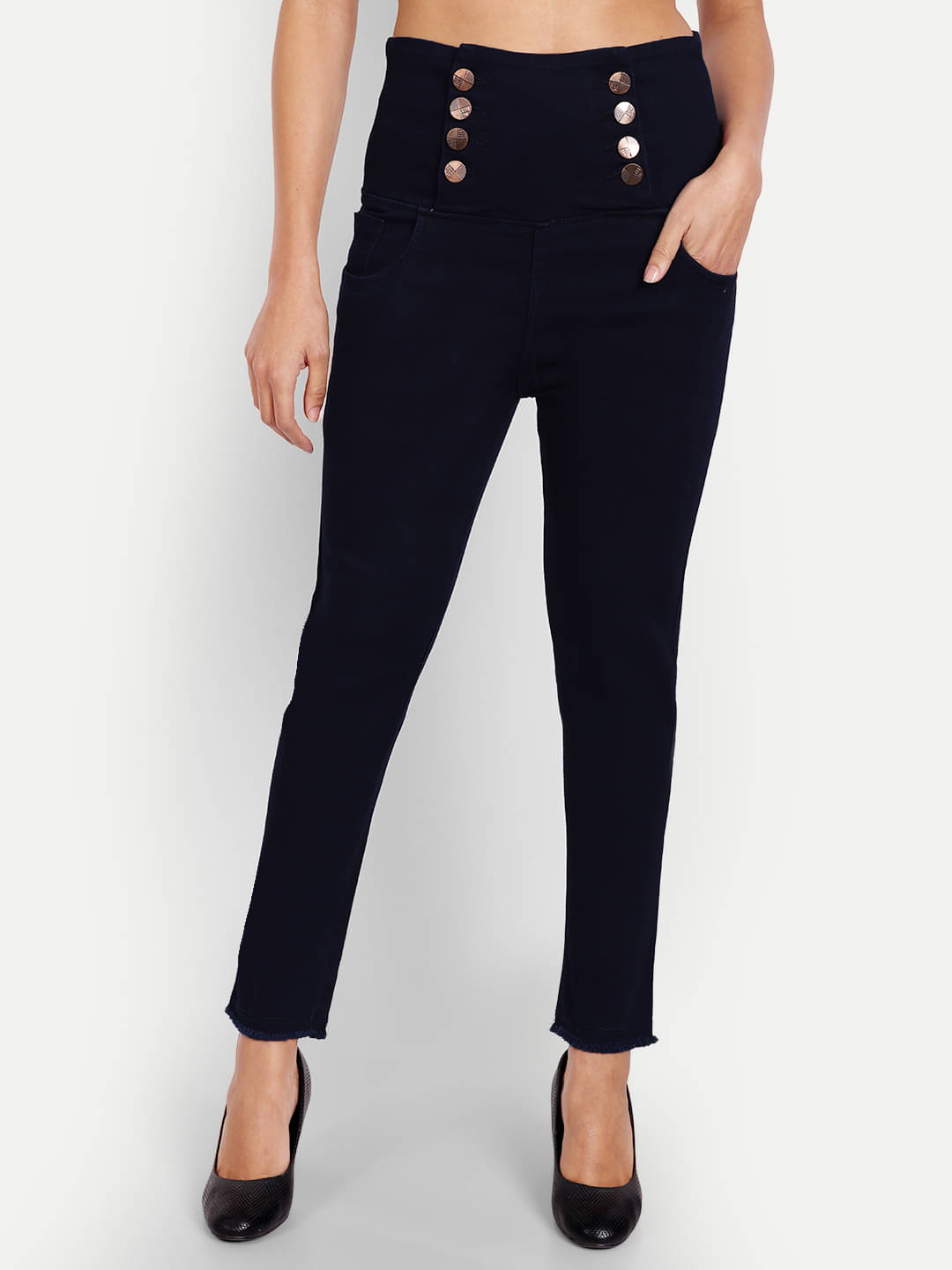     			AngelFab - Navy Blue Denim Skinny Fit Women's Jeans ( Pack of 1 )