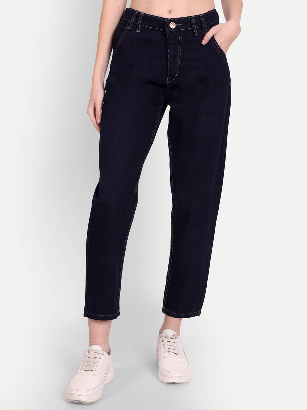     			AngelFab - Navy Blue Denim Straight Fit Women's Jeans ( Pack of 1 )