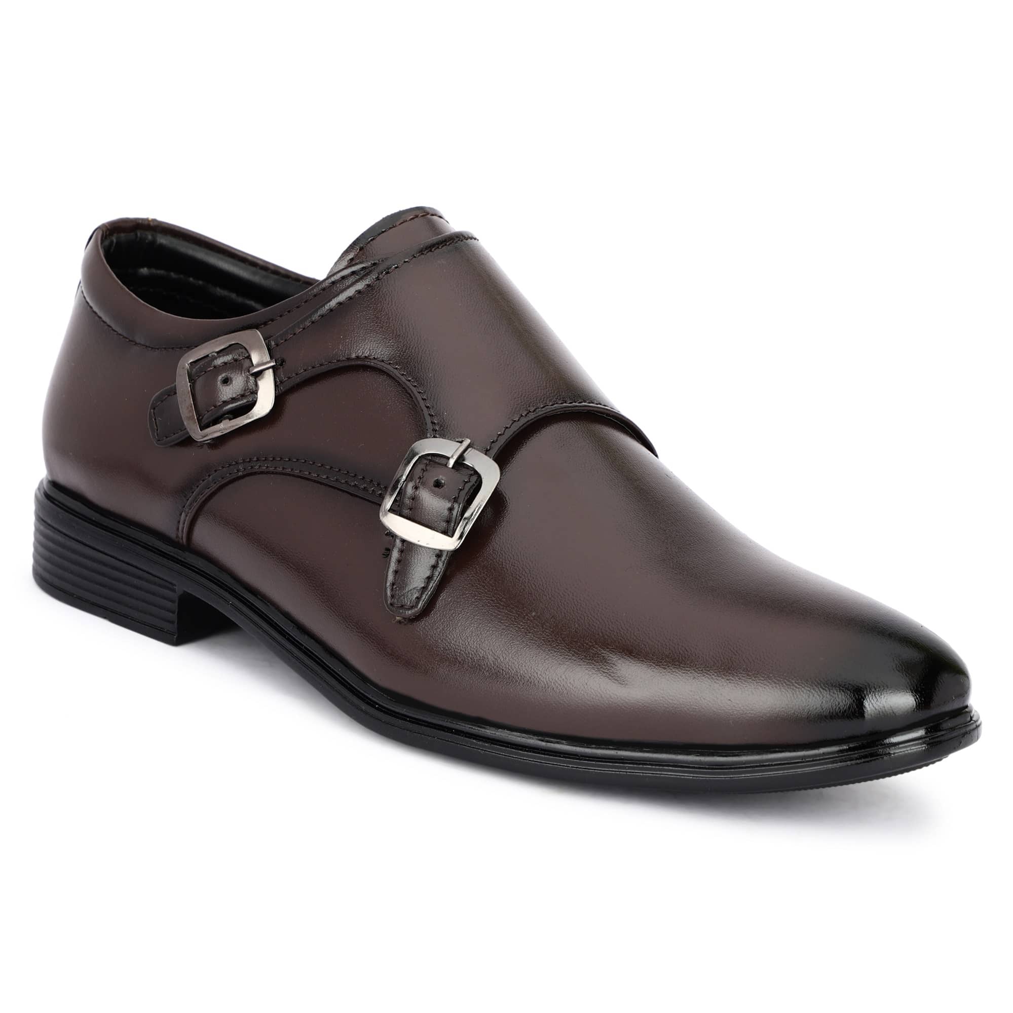 Buxton - Black Men's Monk Strap Formal Shoes - Formal Shoes | Buy online on ZillyBuy