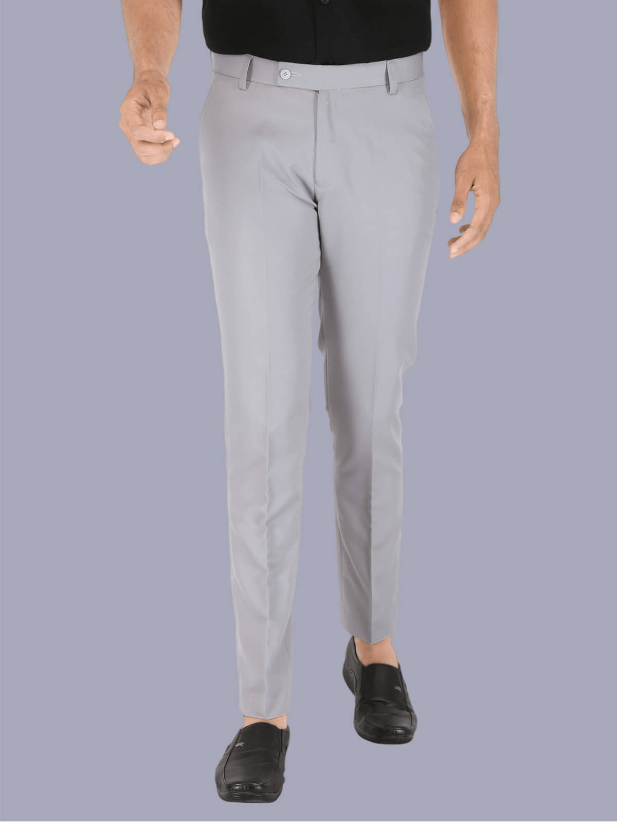     			CLARE&CLARA Light Grey Regular Formal Trouser ( Pack of 1 )
