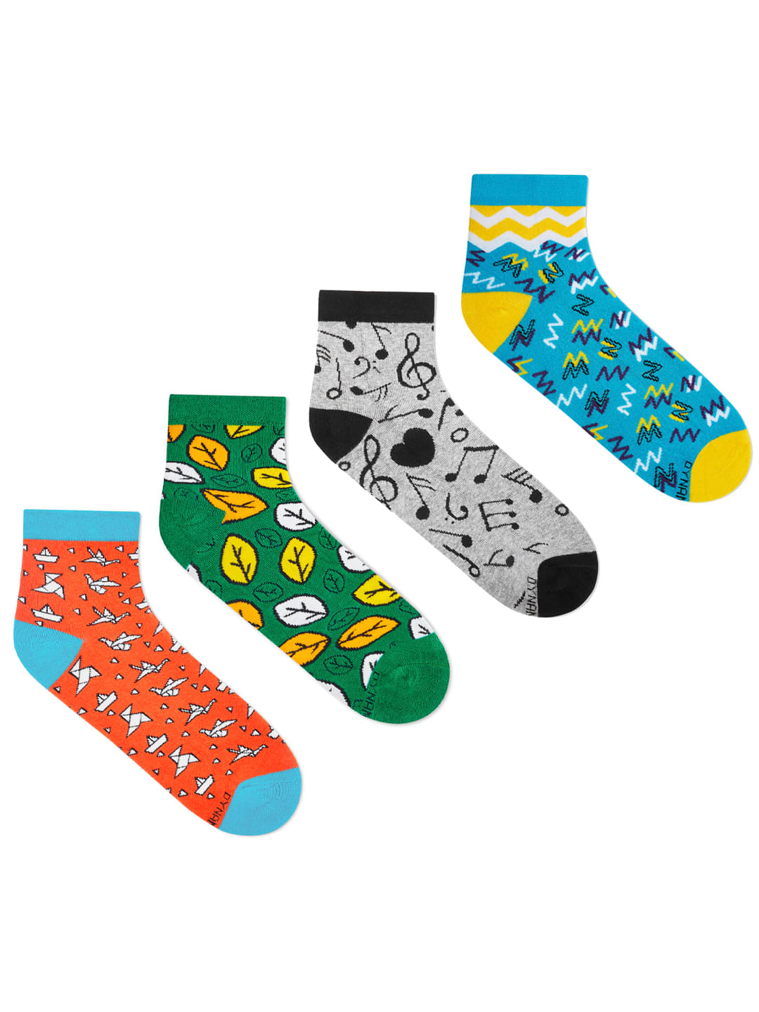     			Dynamocks - Cotton Men's Self Design Multicolor Ankle Length Socks ( Pack of 4 )