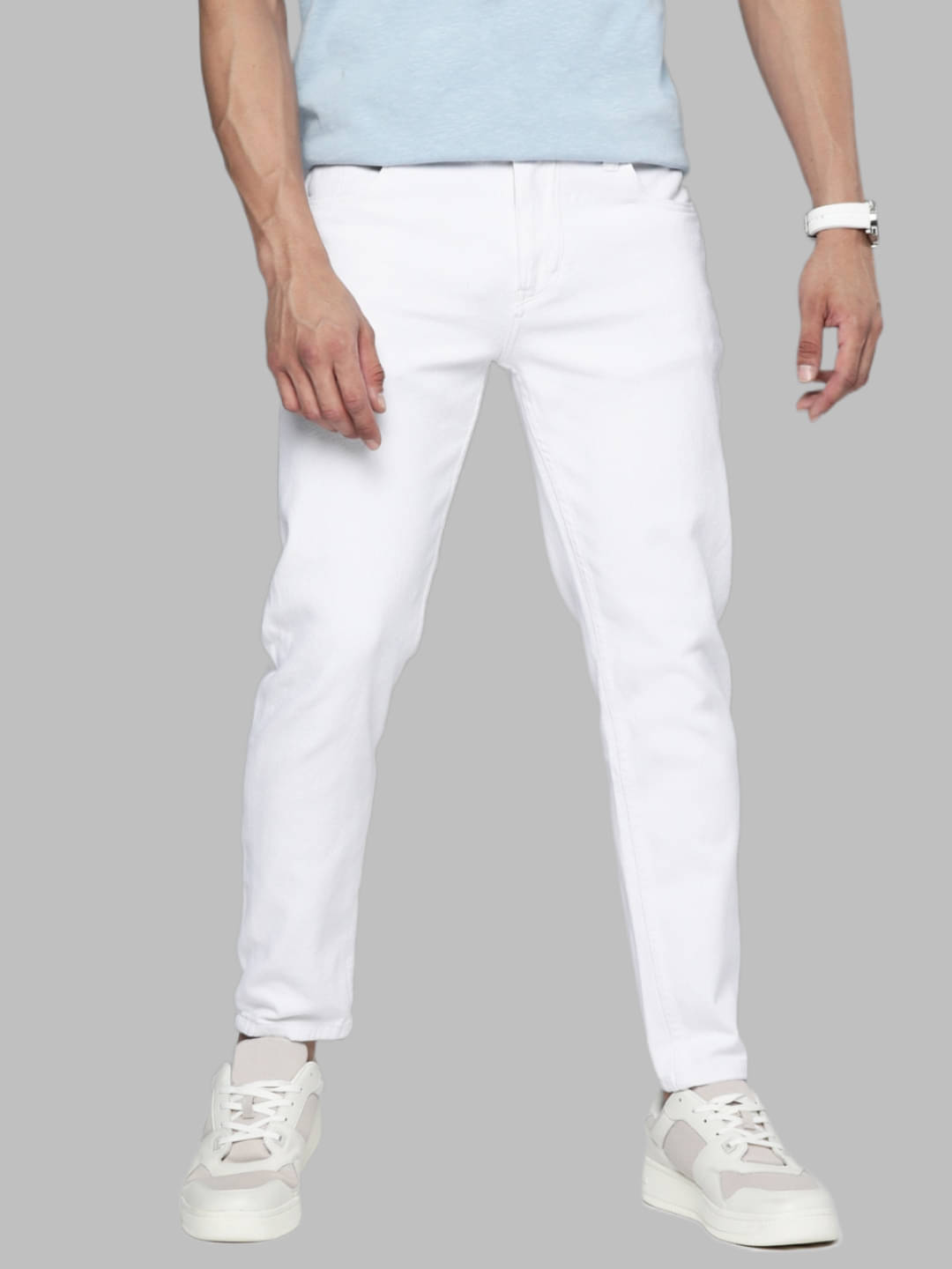     			HALOGEN - White Denim Slim Fit Men's Jeans ( Pack of 1 )