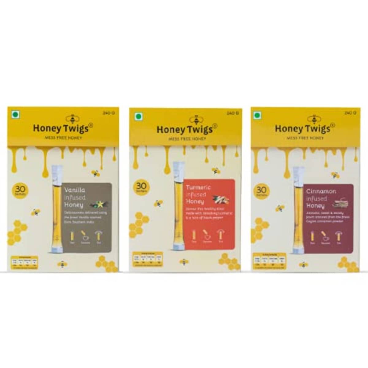     			HONEY TWIGS Honey CINNAMON 720 g Pack of 3