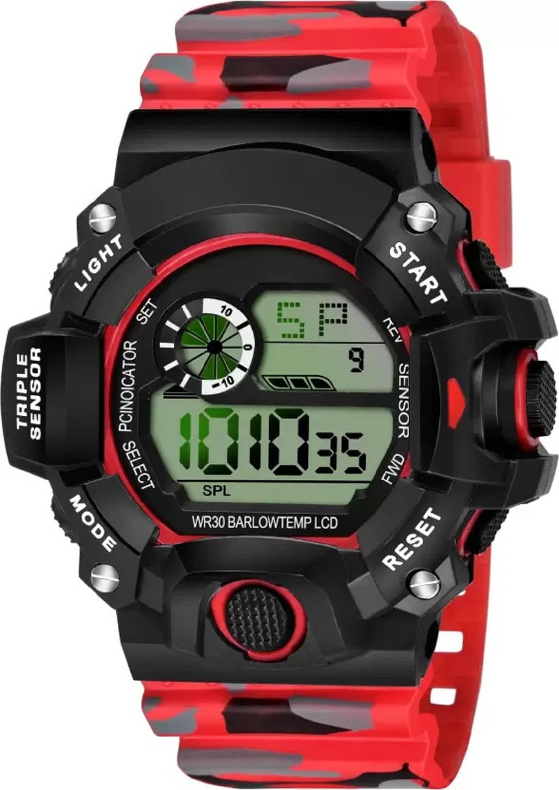Hala - Red Silicon Digital Men's Watch