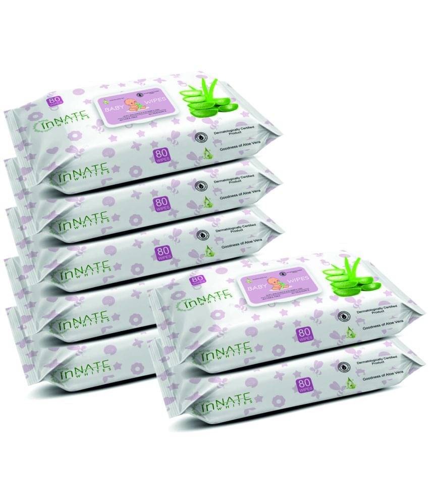 INNATE WHITES - Non Scented Wet wipes For Babies ( Pack of 7 ) INNATE WHITES - Non Scented Wet wipes For Babies ( Pack of 7 )