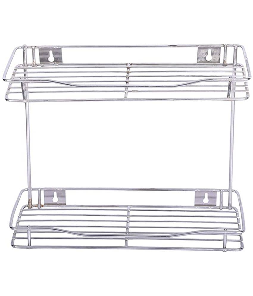 JISUN - Silver Stainless Steel Storage Racks ( Pack of 1 )