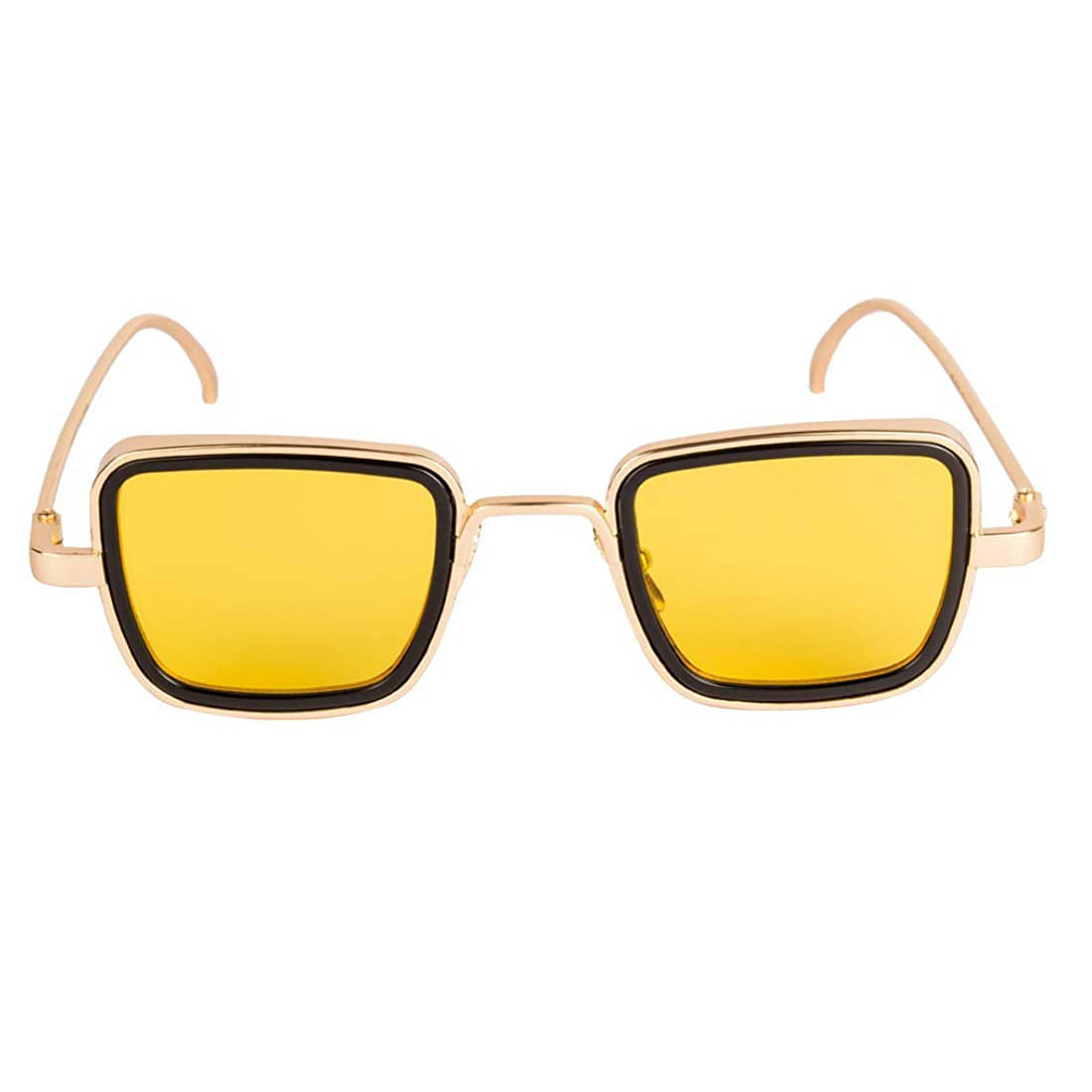 Kanny Devis - Gold Rectangular Sunglasses ( Pack of 1 ) Kanny Devis - Gold Rectangular Sunglasses ( Pack of 1 )