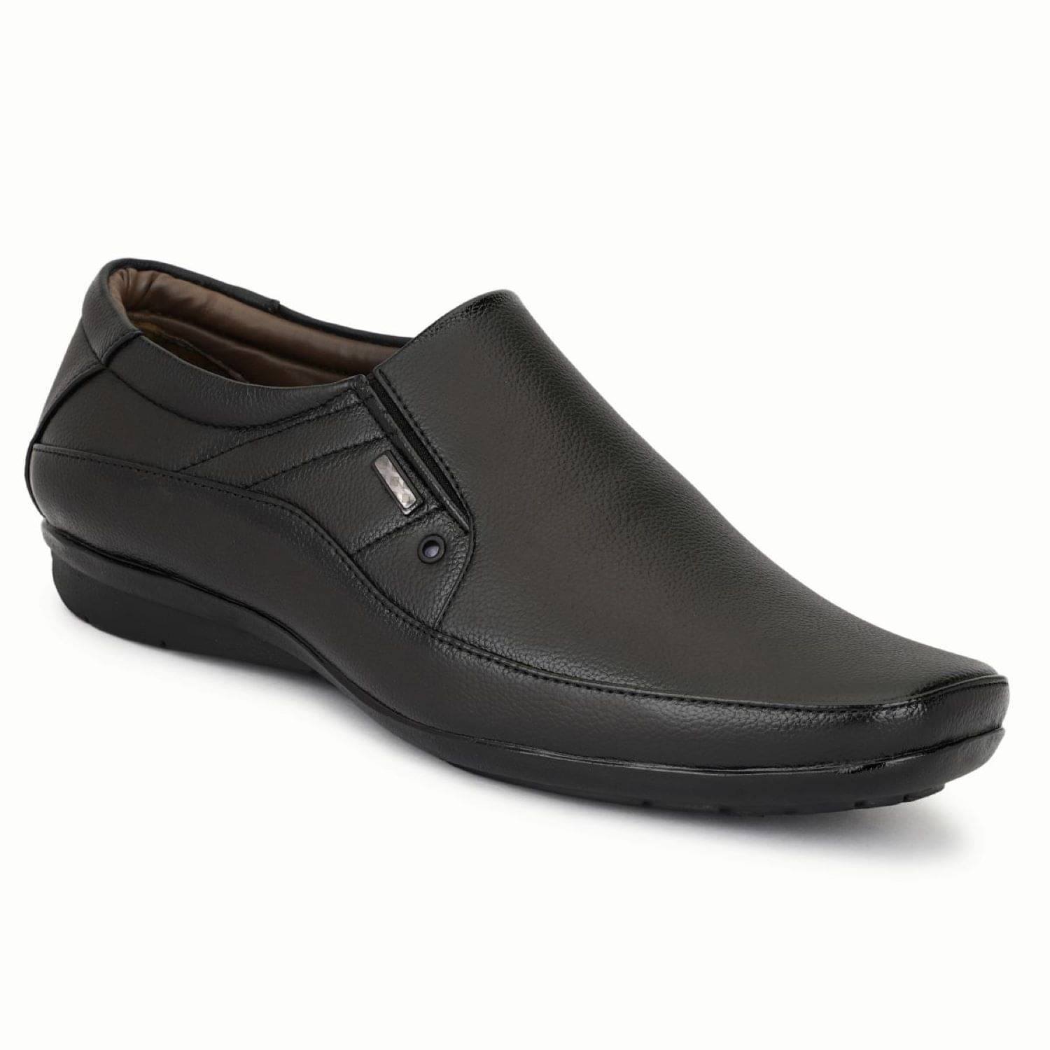     			MARKRANGE - Black Men's Slip On Formal Shoes
