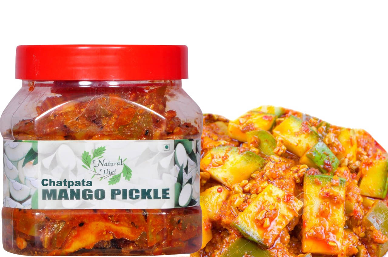 Natural Diet Chatpata Mango Pickle Aam ka achar (Without Seed) ||Traditional Punjabi Flavor, Tasty & Spicy Pickle 500 g Natural Diet Chatpata Mango Pickle Aam ka achar (Without Seed) ||Traditional Punjabi Flavor, Tasty & Spicy Pickle 500 g