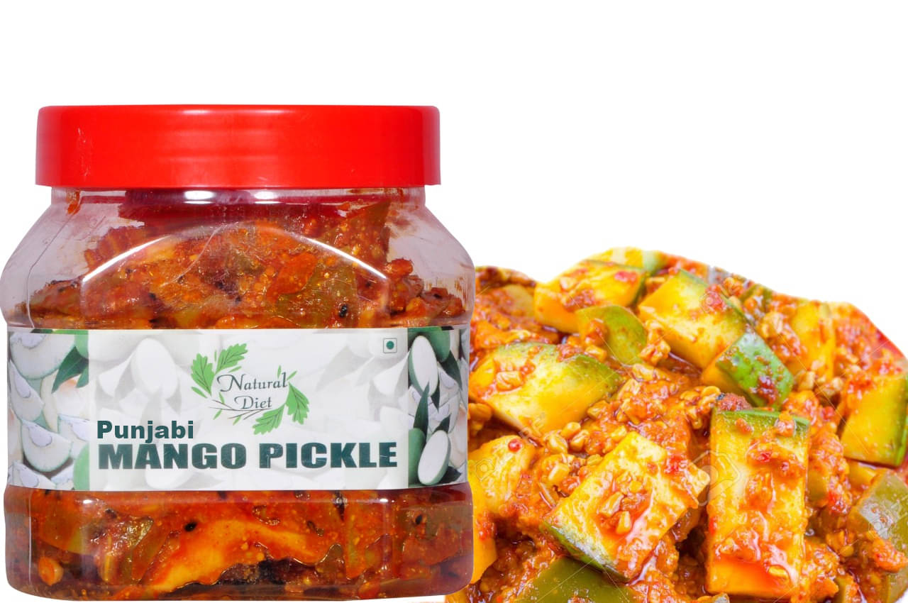 Natural Diet Punjabi Mango Pickle Aam ka achar (Without Seed) ||Traditional Punjabi Flavor, Tasty & Spicy Pickle 500 g Natural Diet Punjabi Mango Pickle Aam ka achar (Without Seed) ||Traditional Punjabi Flavor, Tasty & Spicy Pickle 500 g