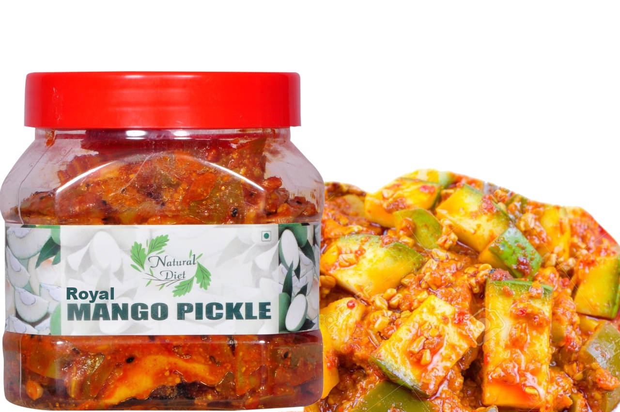 Natural Diet Royal Mango Pickle Aam ka achar (Without Seed) ||Traditional Punjabi Flavor, Tasty & Spicy Pickle 500 g Natural Diet Royal Mango Pickle Aam ka achar (Without Seed) ||Traditional Punjabi Flavor, Tasty & Spicy Pickle 500 g