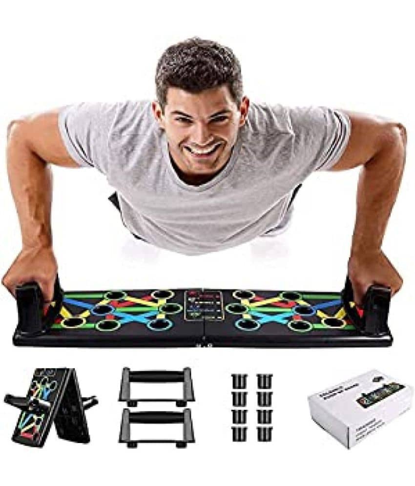 Oddish® Multifunctional Push Up Board | 14-in-1 Color Coded Foldable Pushup Training System for Chest, Arms, Shoulders, Back & Core Workout | Portable Home Gym Equipment for Men & Women - Sports and Fitness Equipment | Buy online on ZillyBuy