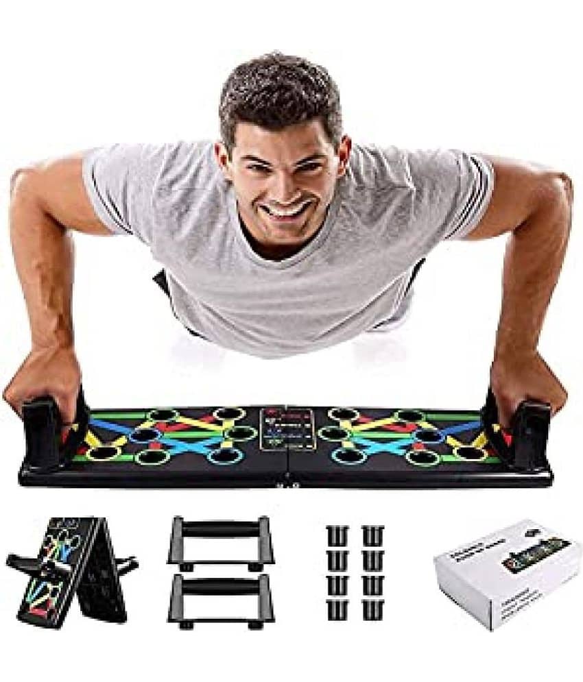 Oddish® Multifunctional Push Up Board | 14-in-1 Color Coded Foldable Pushup Training System for Chest, Arms, Shoulders, Back & Core Workout | Portable Home Gym Equipment for Men & Women - Sports and Fitness Equipment | Buy online on ZillyBuy