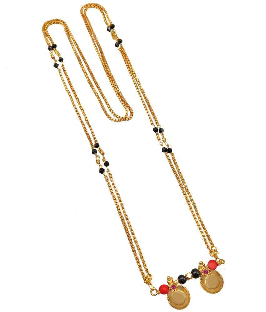     			SHANKH-KRIVA - Golden Mangalsutra ( Pack of 1 )