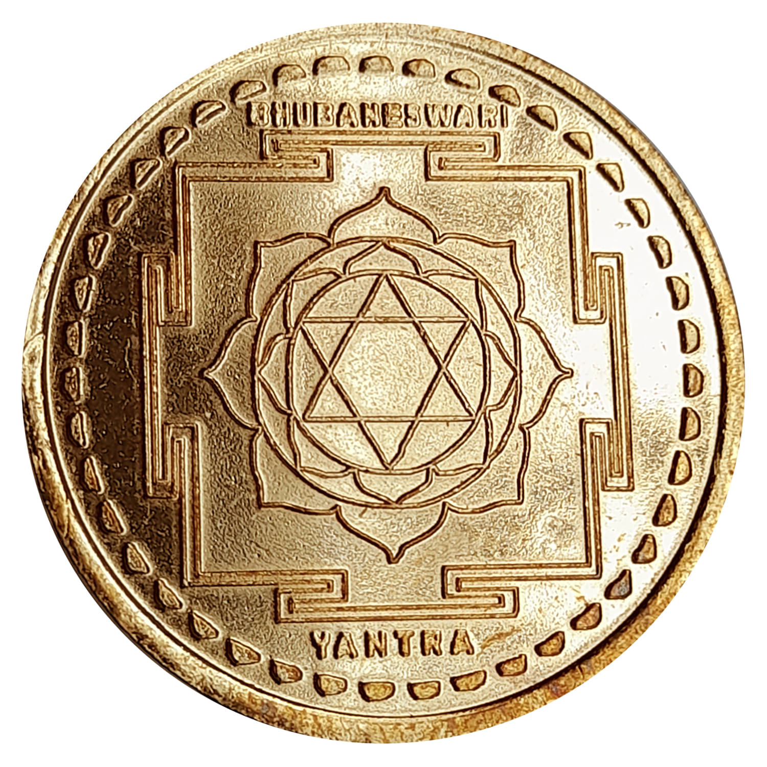     			Sri Bakthi Today Bhuvaneshvari Yantra Das Mahavidya Copper Coin