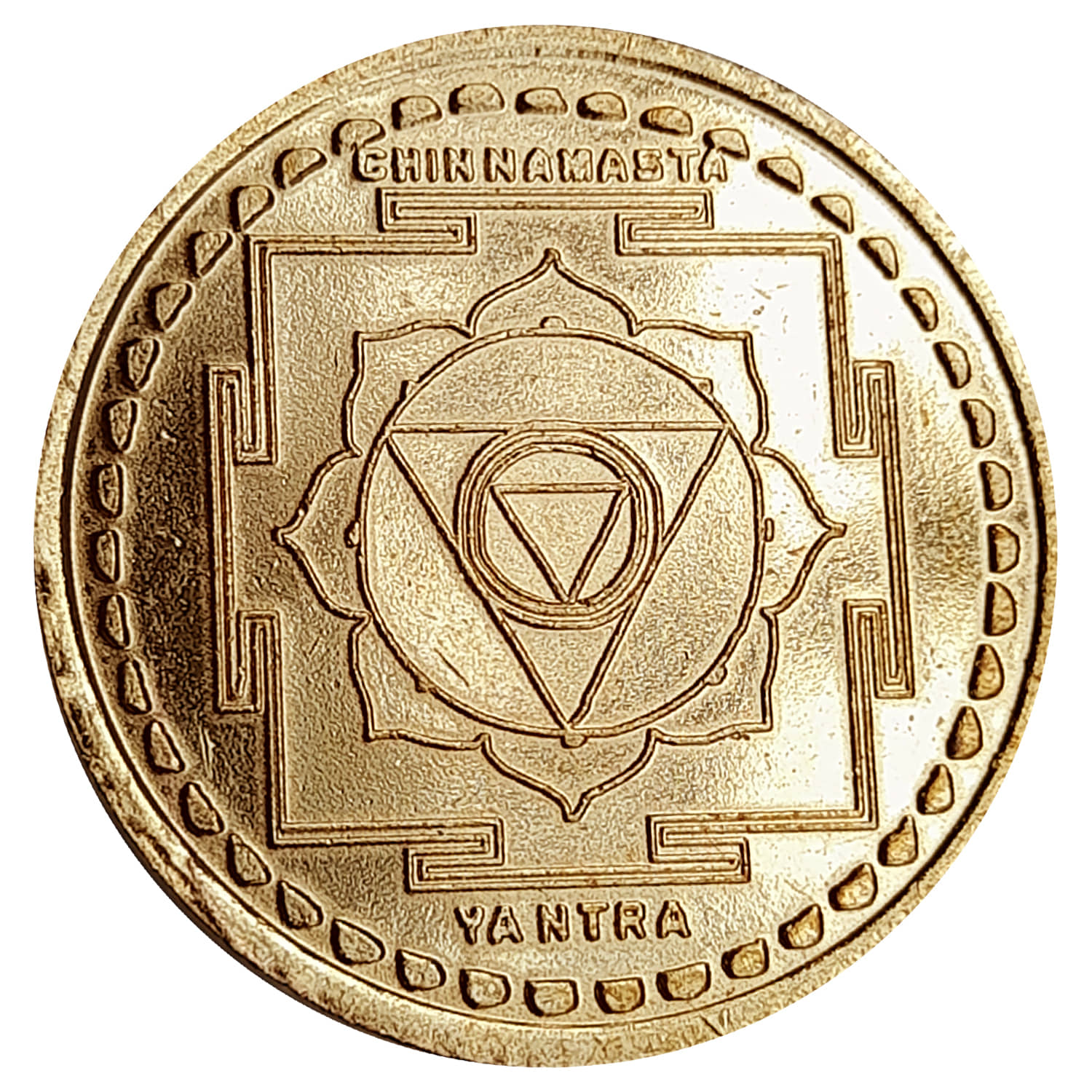 Sri Bakthi Today Chinnamasta Yantra Das Mahavidya Copper Coin