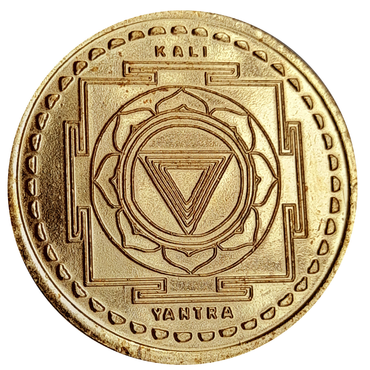     			Sri Bakthi Today Kali Yantra Chakra Das Mahavidya Copper Coin
