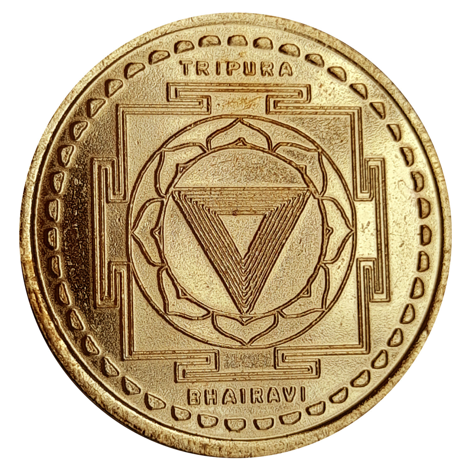Sri Bakthi Today Tripura Bhairavi Yantra Das Mahavidya Copper Coin