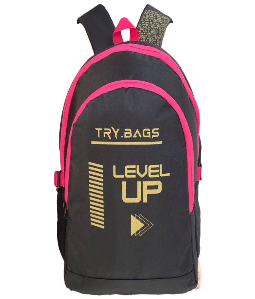     			TRYBAGS - Pink Polyester Backpack ( 32 Ltrs )