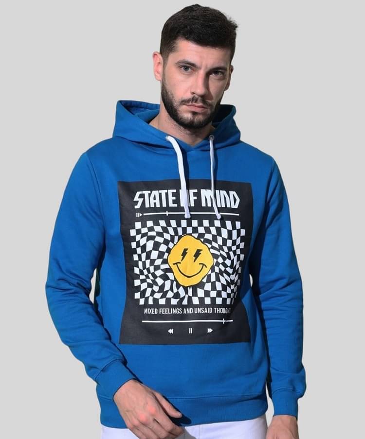 The Dry State - Blue Fleece Regular Fit Men's Sweatshirt ( Pack of 1 ) The Dry State - Blue Fleece Regular Fit Men's Sweatshirt ( Pack of 1 )