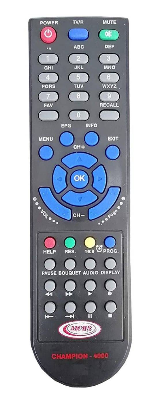     			Upix MCBS 4000 DTH Remote Compatible with MCBS DTH Set Top Box