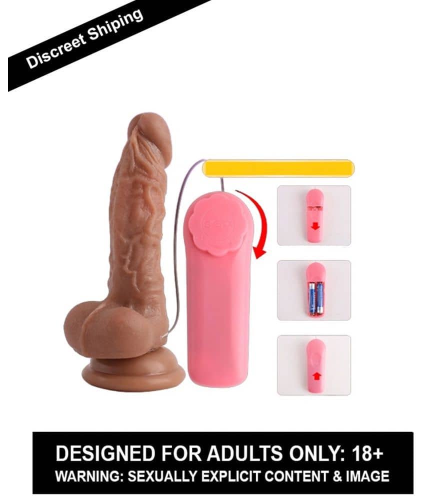 360 DEGREE ROTION 5.5 INCH CHOCOLATE SUCTION VIBRATING DILDO FOR WOMEN