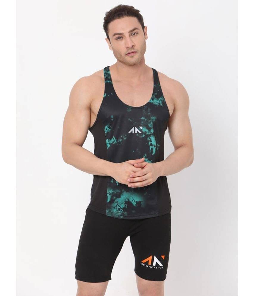     			Aesthetic Nation Pack of 1 Polyester Gym Vest For Men ( Multi )
