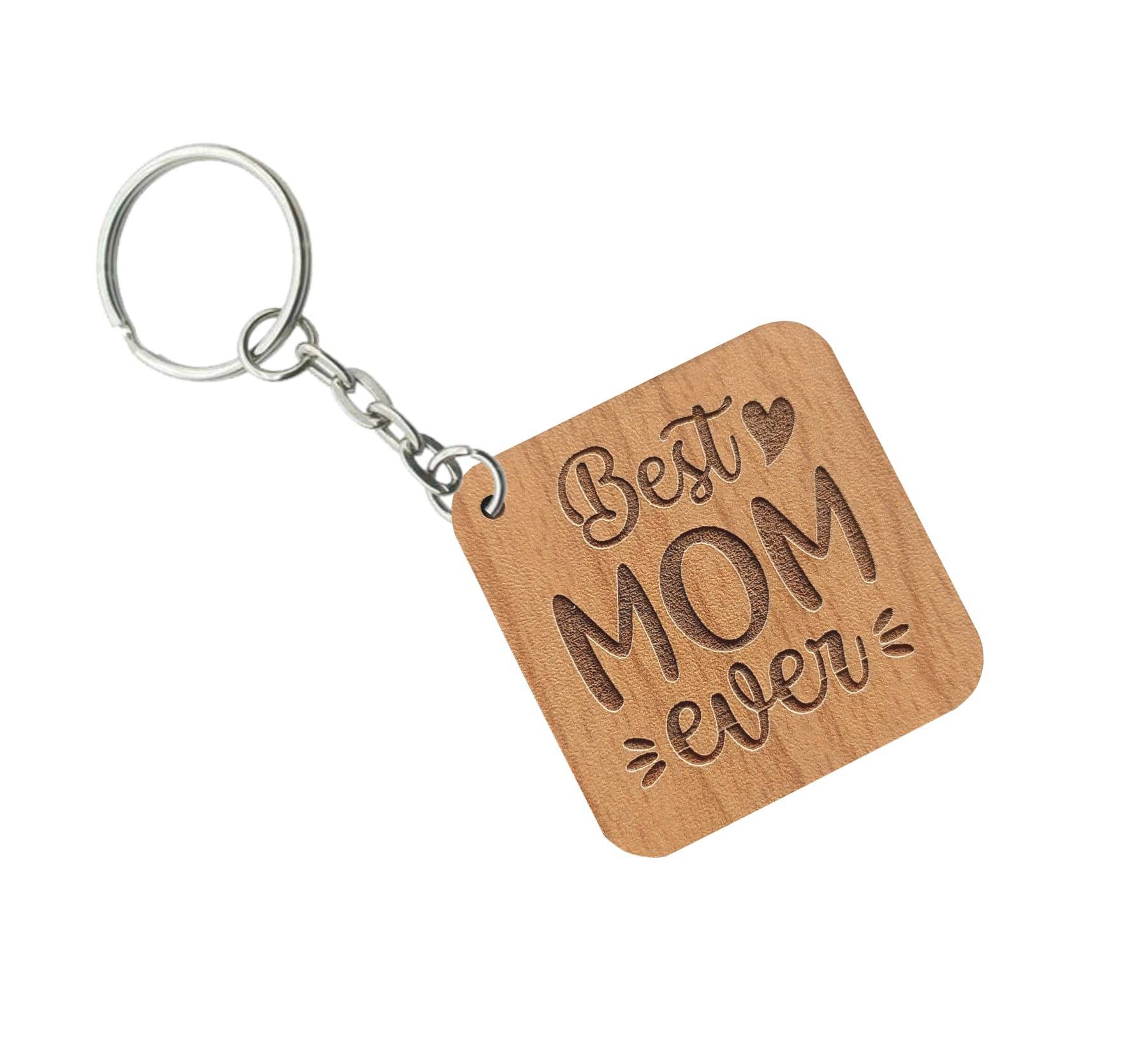     			Asmi Collection Beige Wood Keychain - Pack of 1