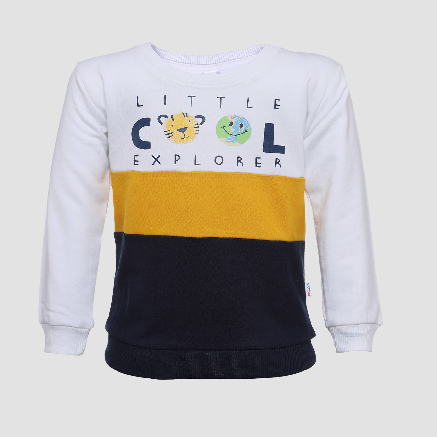     			CATCUB Pack of 1 Boys Cotton Blend Sweatshirt ( Multi )