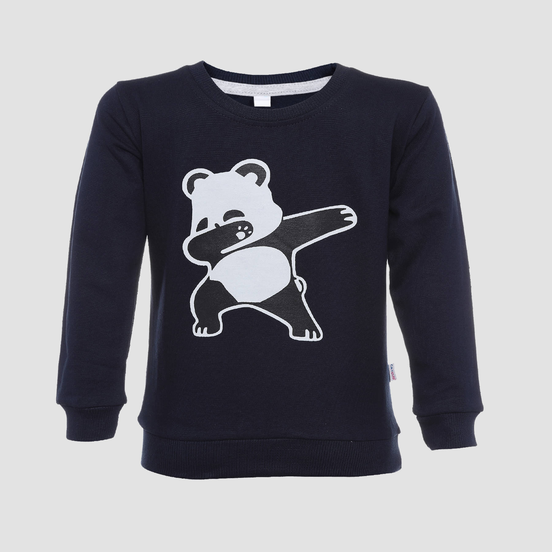     			CATCUB Pack of 1 Boys Cotton Blend Sweatshirt ( Navy )
