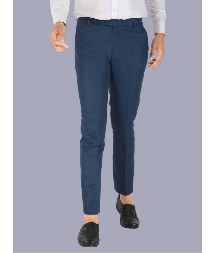     			CLARE&CLARA Blue Regular Formal Trouser ( Pack of 1 )