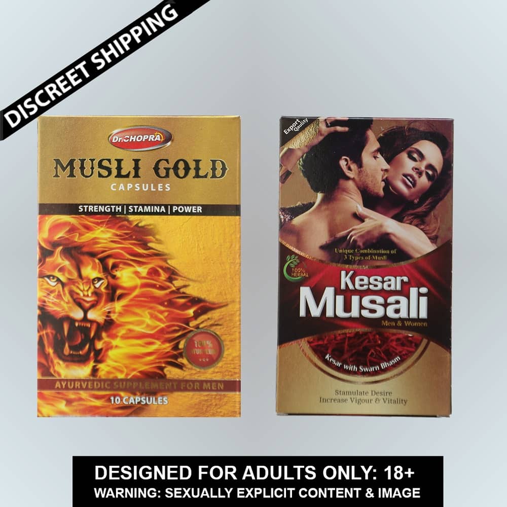 Combo of Dr. Chopra Kesar Musali Ayurvedic Capsule (for Men & Women)& Musli Gold_10 Capsule (100% Ayurvedic) Supplement For Men By  KaamYog