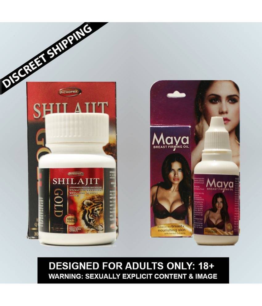     			Combo of  Shilajit_30 Gold Power Ayurvedic  for Men Capsule & Dr Chopra  Ayurvedic Maya Breast Firming Tightening and Reshaping Oil  By KaamYog