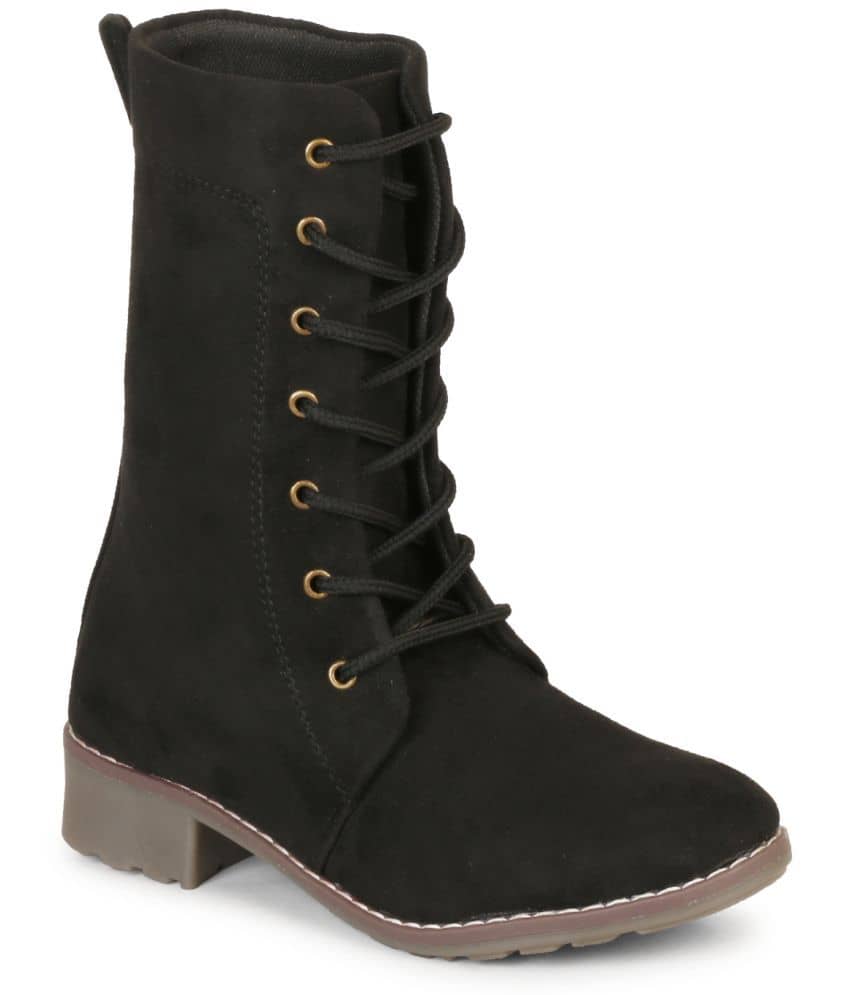 Commander - Black Women's Mid Calf Length Boots