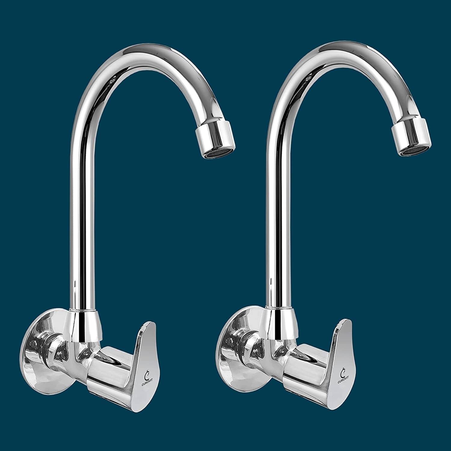     			Cossimo Stainless Steel Fusion Sink Cock Tap with Wall Flange for Kitchen Sink (Pack of 2)