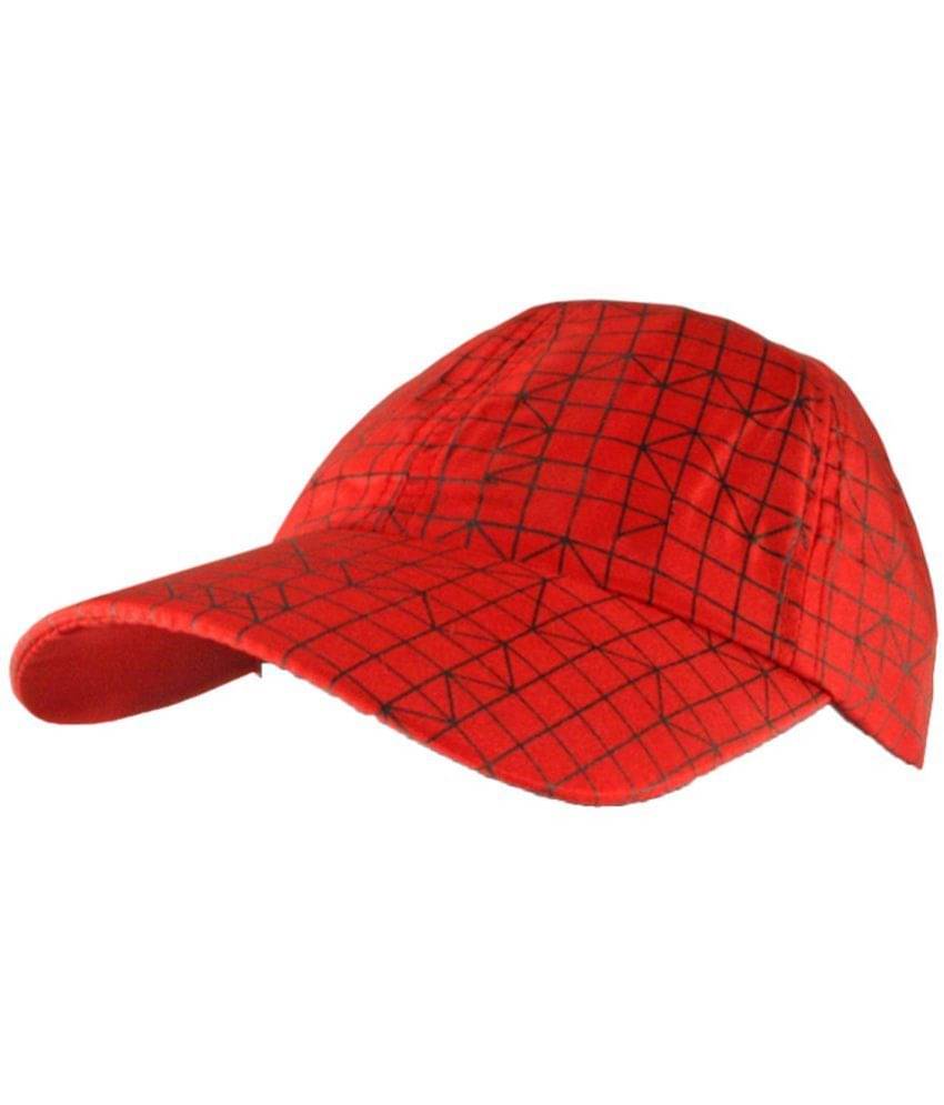     			JMALL - Red Cotton Men's Cap ( Pack of 1 )