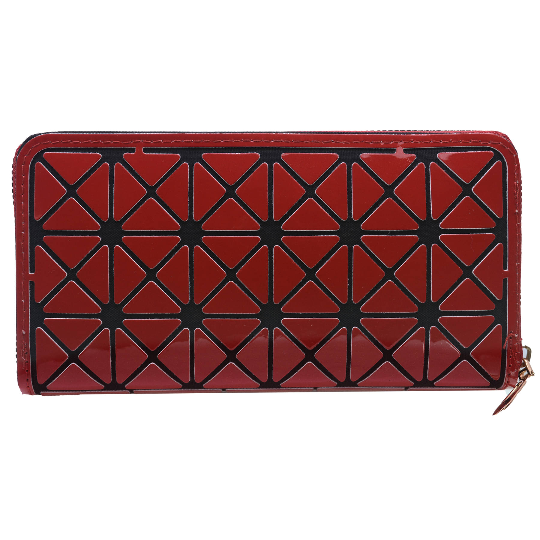     			JMALL - Red Faux Leather Box Clutch