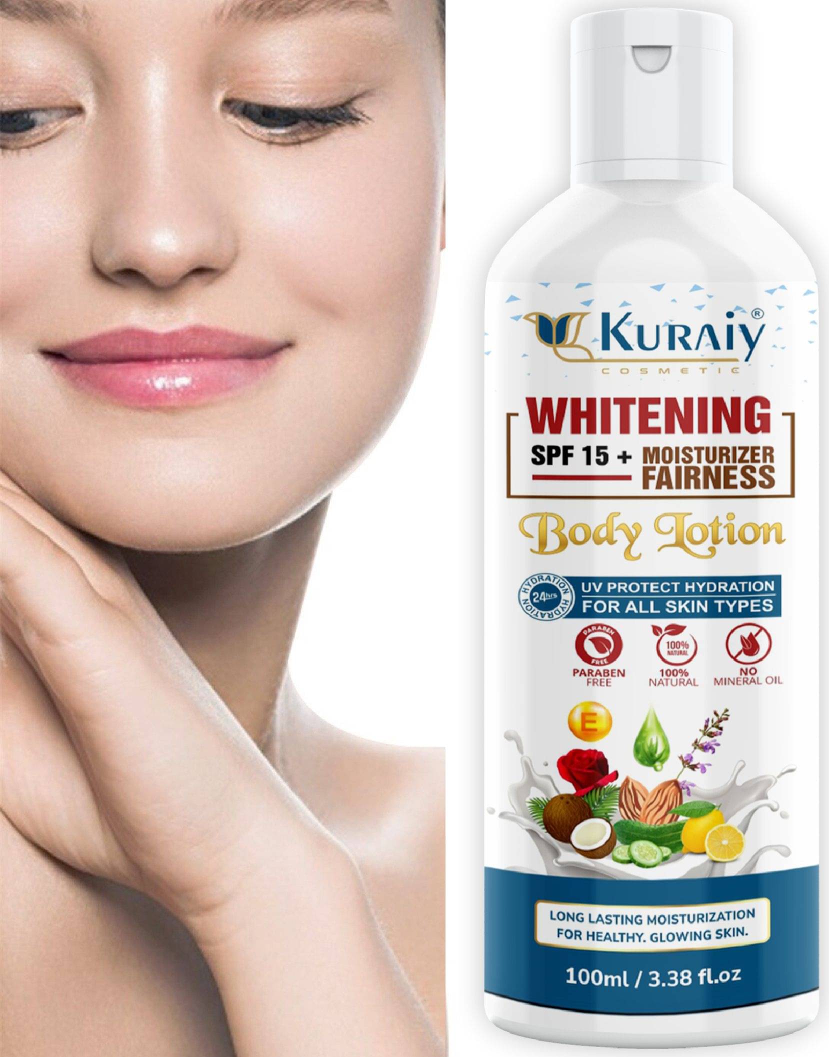     			Kuraiy Whitening Body Lotion On Skin Lighten Brightening Body Lotion Cream (100 Ml) Pack Of 1