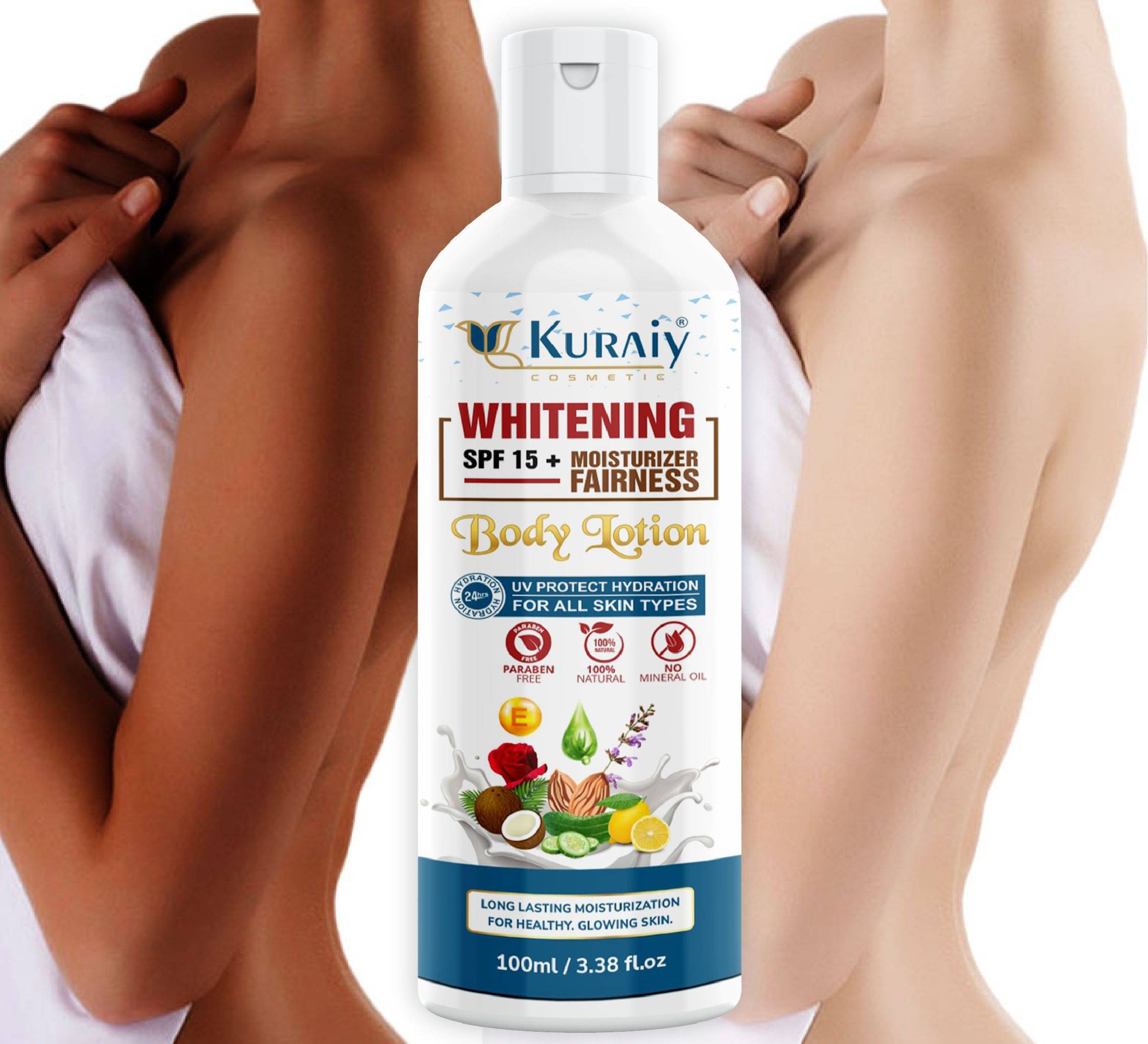 Kuraiy Body Lotion For Nourishing Body Milk With Almond Oil Vitamin E For Men & Women (100 Ml) Kuraiy Body Lotion For Nourishing Body Milk With Almond Oil Vitamin E For Men & Women (100 Ml)
