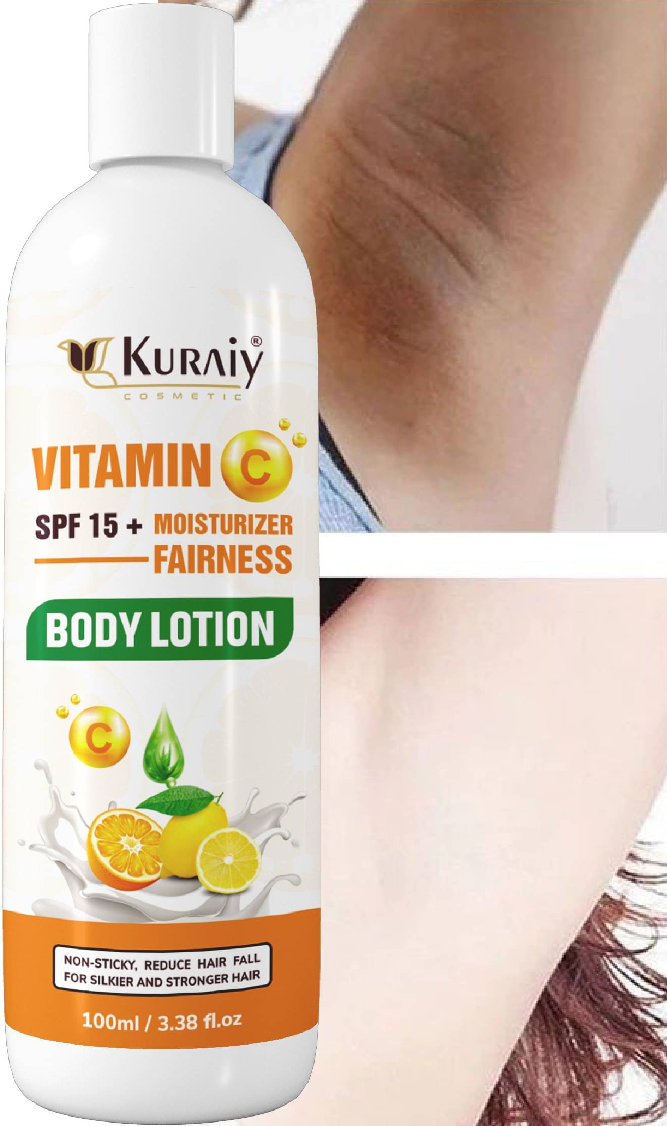     			KURAIY Beautiful Vitamin C Body Lotion Whitening Moisturizing Body Lotion Pack Of 1