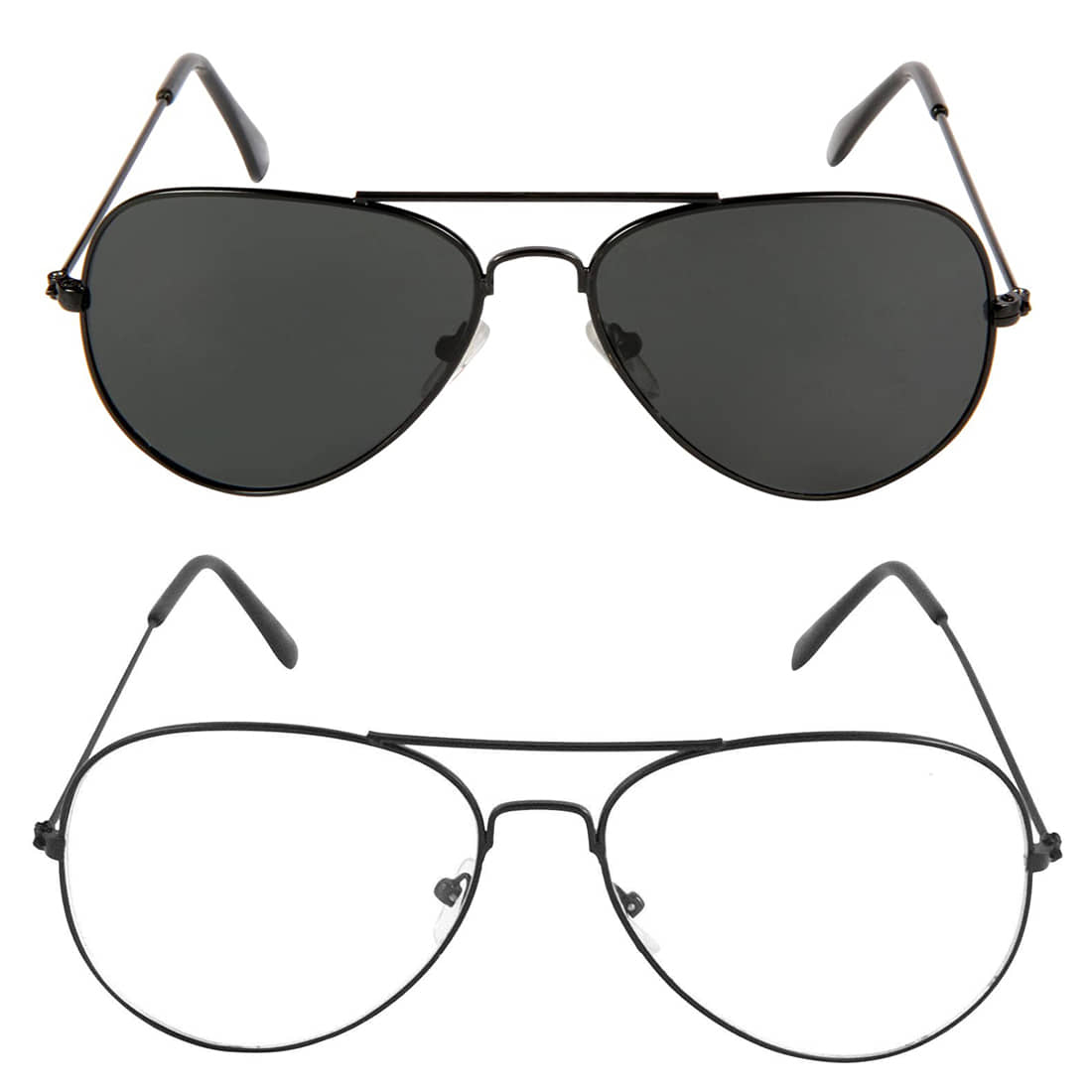 Kanny Devis - Black Pilot Sunglasses ( Pack of 2 ) - Sunglasses | Buy online on ZillyBuy
