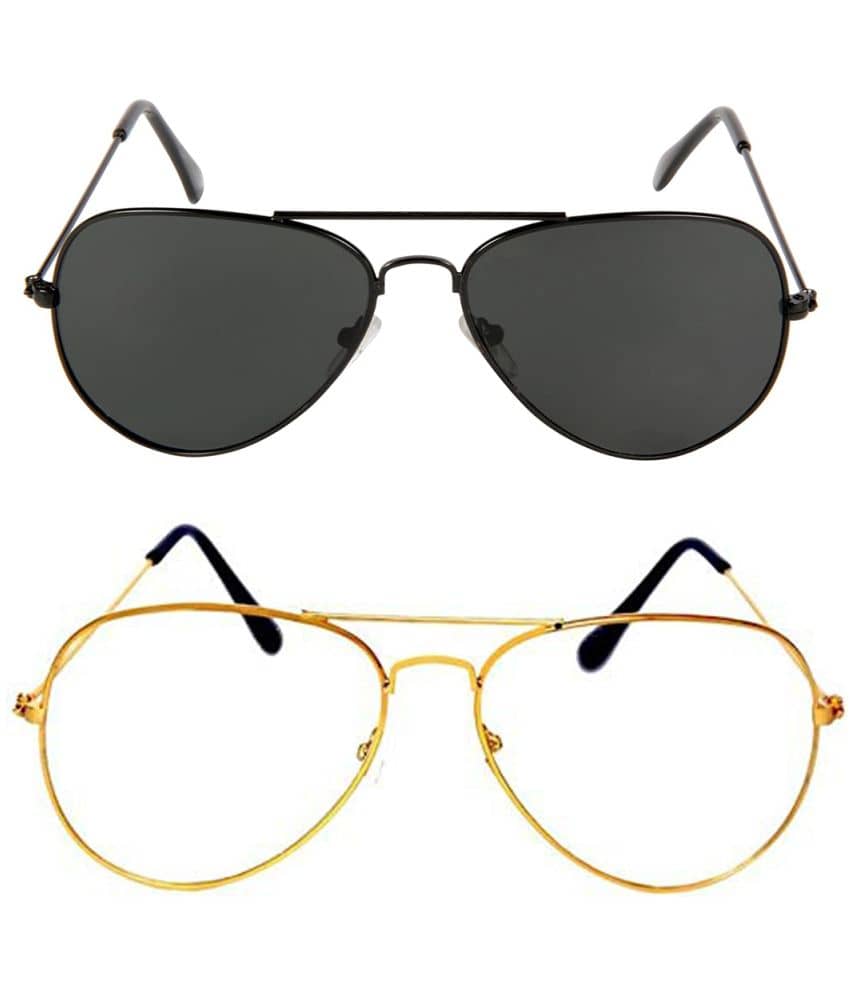Kanny Devis - Black Pilot Sunglasses ( Pack of 2 ) - Sunglasses | Buy online on ZillyBuy
