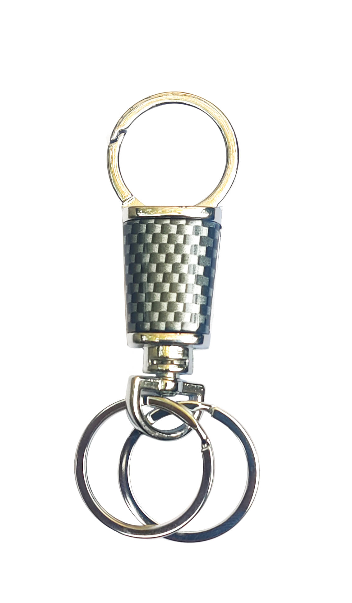 La Belleza Silver Stainless Steel Keychain - Pack of 1