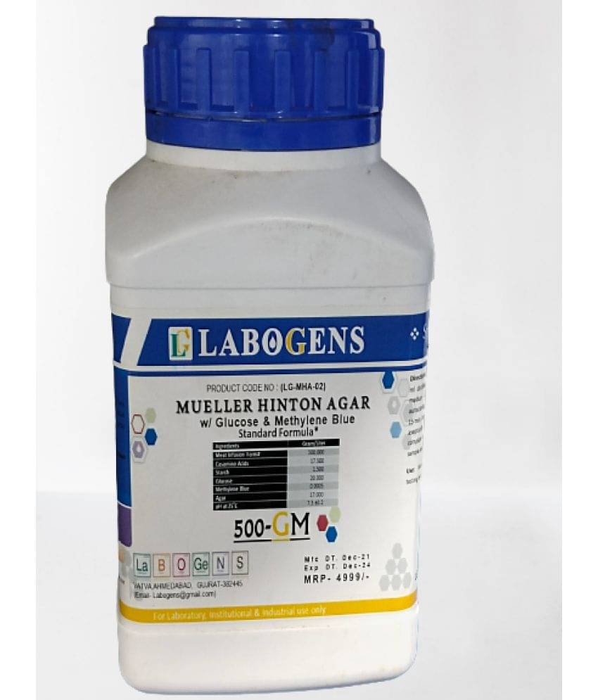     			MUELLER HINTON AGAR w/Glu-cose & Met-hylene Blue Standard Formula*