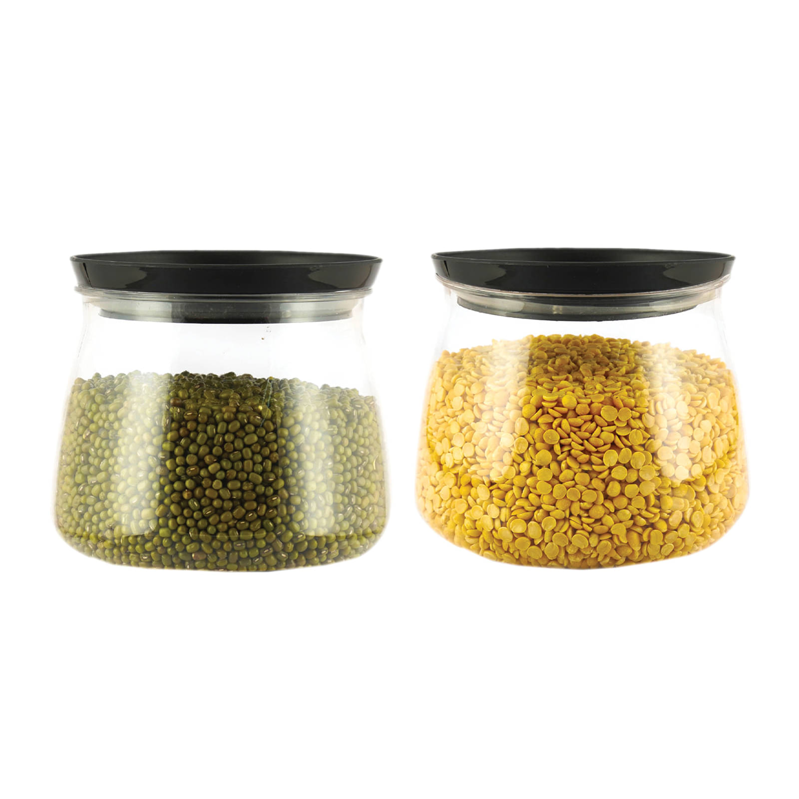     			PearlPet - Black Plastic Spice Container ( Set of 2 ) - 900 ml