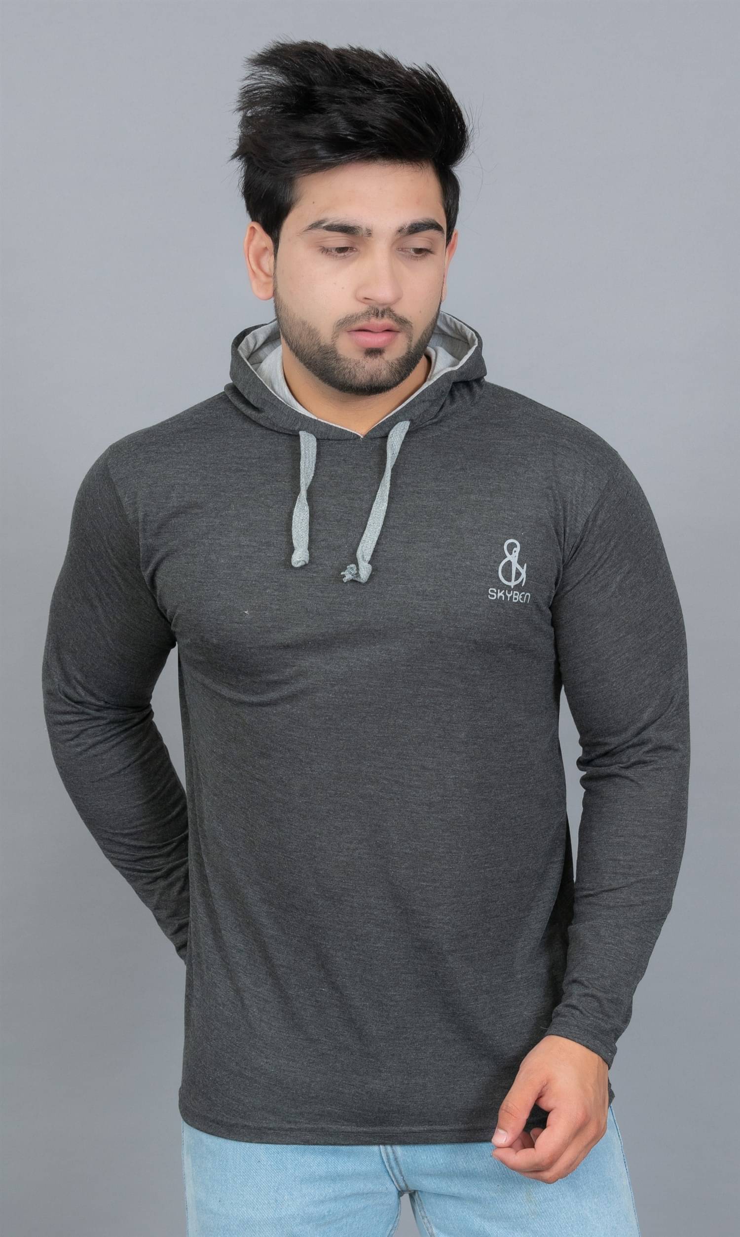 SKYBEN - Melange Grey Polyester Regular Fit Men's T-Shirt ( Pack of 1 )     			SKYBEN - Melange Grey Polyester Regular Fit Men's T-Shirt ( Pack of 1 )
